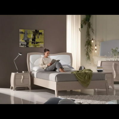 Design Bett 2x Nuetsdëscher 3 Deeler Schlofzëmmer Luxus Komplett Garnitur