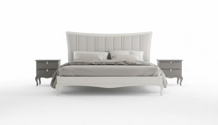 Design-Schlofzëmmer 3-tlg. Bett 2x Nuetstiesch Modern Luxus Better Miwwelen