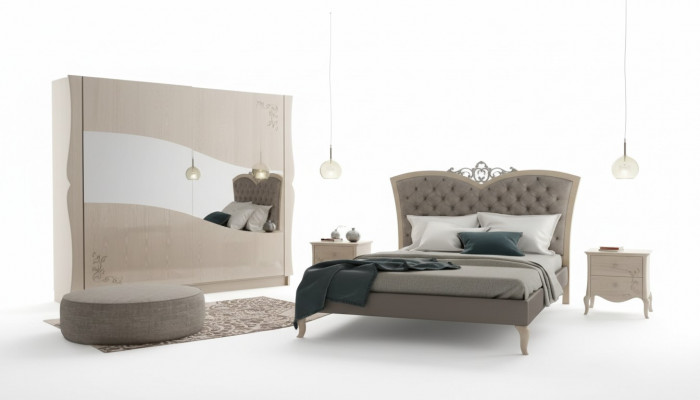 Schlofkummer Bett 2x Nuetsdëscher Luxus Komplett Setzer Miwwelen Zëmmer 4tl.