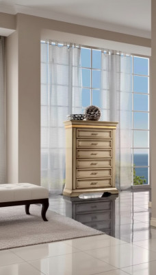 Schlofzëmmer Design Kommode mat Tiräng Design Italienesch Miwwelen
