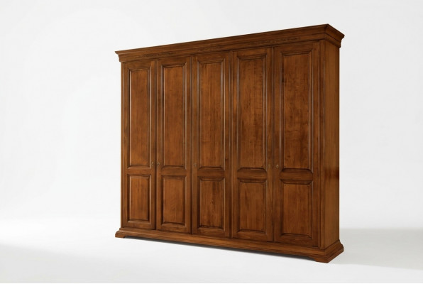 Schlofkummer Kleederschaf Schaf Holz Wunnzëmmer Miwwelen Braun Italien