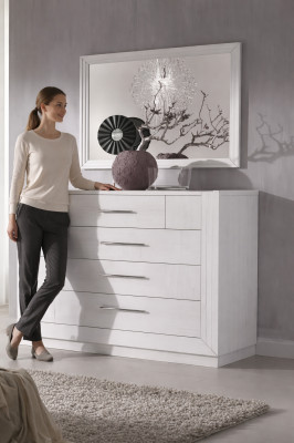 Modern Kommode 2-Deeler Set Stil Modern Kommode Spigel Italienesch Miwwelen