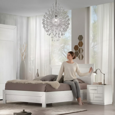 Design Schlofkummer 3tlg. Bett 2x Nuechtstëscher Modern Luxus Set Miwwelen Nei