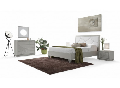 Schlofzëmmer Set Bett 2x Nuetsdëscher Konsole Better Luxus Polster 5 tlg.