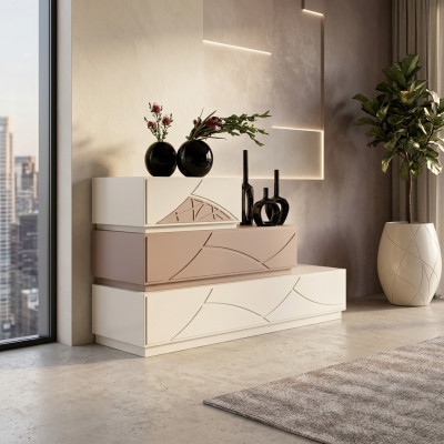 Italienesch Miwwel Design Kommoud Modern Beige Luxus Holz Miwwelen Nei