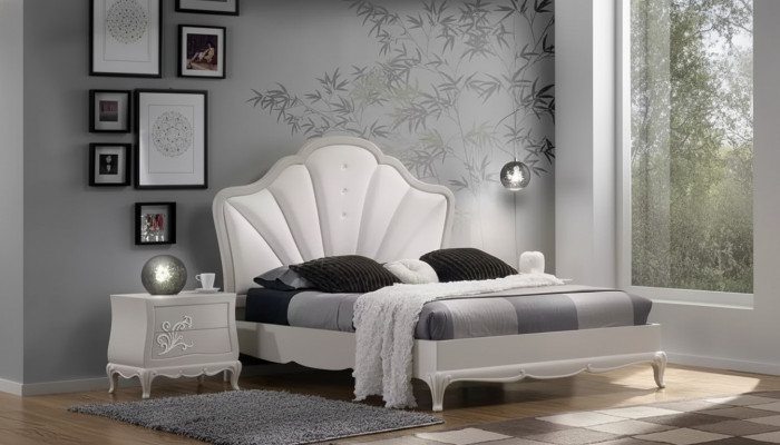 Schlofzëmmer 3 teileg Set Bett 2x Nuetsdëscher Modernen Design Gro Betten