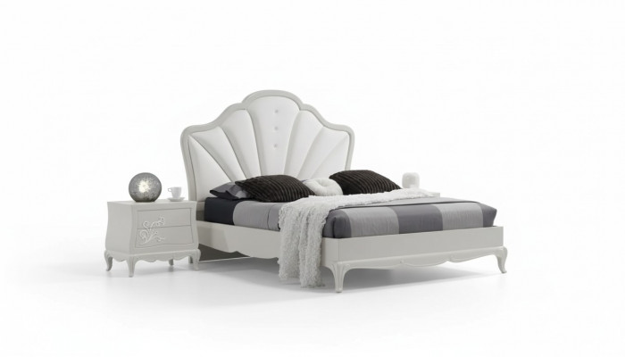 Schlofzëmmer 3 teileg Set Bett 2x Nuetsdëscher Modernen Design Gro Betten