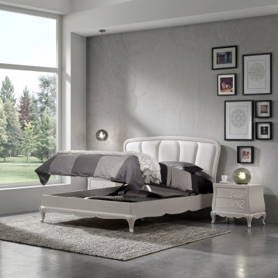 Bett 2x Nuetsdëscher 3 Stéck. Schlofkummer Set Modern Luxus Schlofkummer