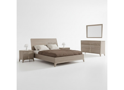Bett-Schlofkummer-Set Designer Luxus Komplett 2x Nuetsdëscher 3tlg.