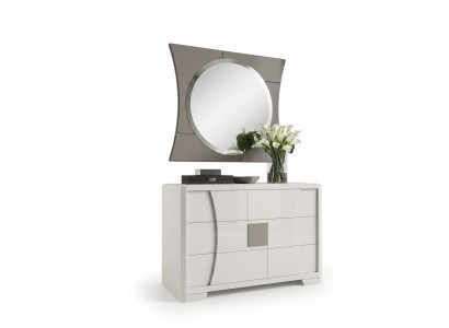 Kommode mat Spigel Luxus Konsole Kommode Schlofzëmmer Neit 2-Teile Set