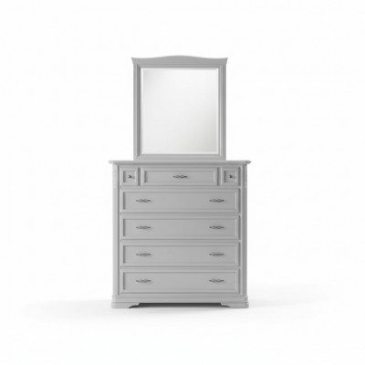 Kommode mat Spigel Miwwelen Modern Kommode Holz Schlofkummer Wäiss Nei