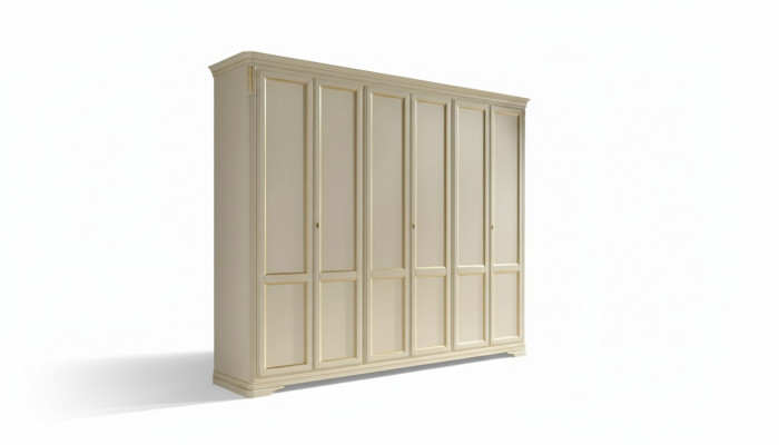 Kleederschaf Beige Luxus Miwwelen Italieniech Ariichtung Schlofkummer