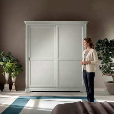 Moderne Stil Kleederschaf Design Miwwelen Schlofzëmmer Wäiss Schaf Nei