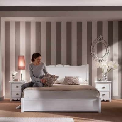Schlofzëmmer Design Modern Luxus Schlofzëmmer Bett 2x Nuetsdëscher 3 deelech