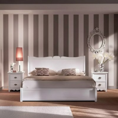 Schlofzëmmer Design Modern Luxus Schlofzëmmer Bett 2x Nuetsdëscher 3 deelech