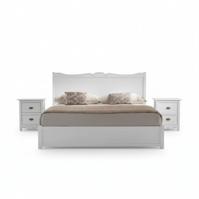 Schlofzëmmer Design Modern Luxus Schlofzëmmer Bett 2x Nuetsdëscher 3 deelech