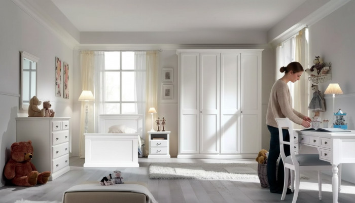 Jugendong Schlofzëmmer Set schlofzëmmer Modern Bett Nuetsdësch Dësch 5tlg.