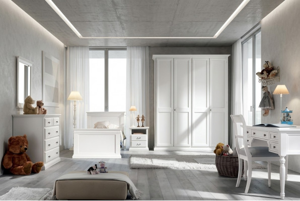 Jugendong Schlofzëmmer Set schlofzëmmer Modern Bett Nuetsdësch Dësch 5tlg.
