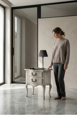Design Nuetsdësch Konsole Niewendëscher Schlofzëmmer Holz Luxus Nei