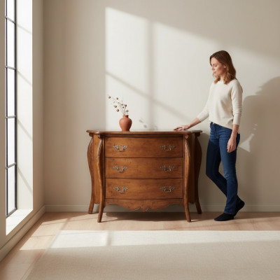 Kommode Braun Italieneschen Stil Holz Miwwelen Klassesch Miwweldesign Nei