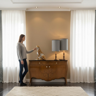 Buffet Braun Holz Kommoden Italienesch Miwwelen Ariichtung Schiefcher