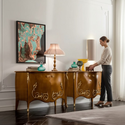 Sideboard Holzschaf Konsolenstéck Schief Miwwelen Italienesch Ariichtung