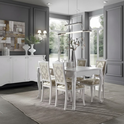 Komplett Set Iessdësch 4x Still Iesszëmmer Set Iess Grupp Holz Dësch 5tlg Nei
