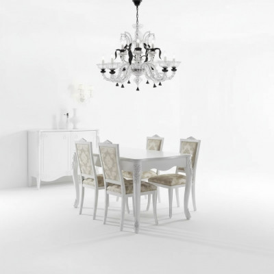 Komplett Set Iessdësch 4x Still Iesszëmmer Set Iess Grupp Holz Dësch 5tlg Nei