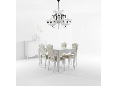Komplett Set Iessdësch 4x Still Iesszëmmer Set Iess Grupp Holz Dësch 5tlg Nei