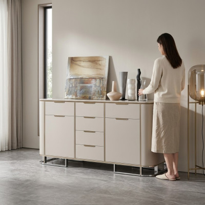 Sideboard Italienesch Holz Miwwel Design Luxus Wäiss Kommode Schaf Nei
