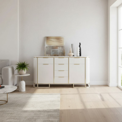 Sideboard Italienesch Holz Miwwel Design Luxus Wäiss Kommode Schaf Nei