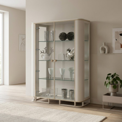 Designer Vitrinemiwwelen Holz Wäiss Luxus Vitrinneschaf Design Italienesch Miwwelen