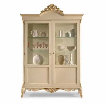 Design Holz Schaf Vitrin Schief Italienesch Stil Miwwelen Anricht