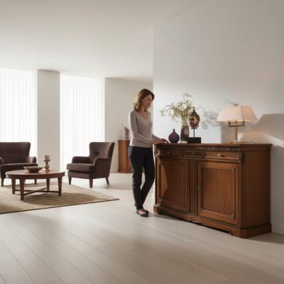 Sideboard Italienesch Miwwelen Massiv Wunnzëmmer Kommode Schaf Holz Nei