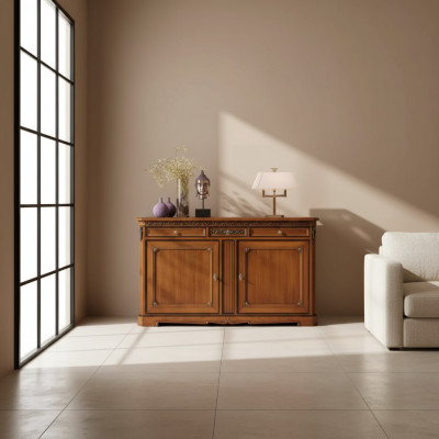 Sideboard Italienesch Miwwelen Massiv Wunnzëmmer Kommode Schaf Holz Nei