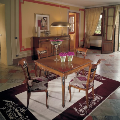 Komplett Set Iessdësch 4x Stullen Iesszëmmer Set Iess Grupp Holz Dësch 5teilig