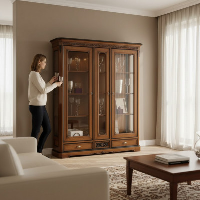 Italienesch Luxuss Wunnzëmmer Miwwelen, Vitrine Schaf, Klassesch Stil, Nei