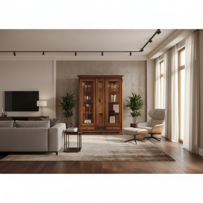 Italienesch Luxuss Wunnzëmmer Miwwelen, Vitrine Schaf, Klassesch Stil, Nei
