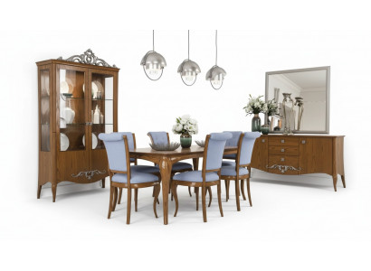 Iesszëmmer Set Garnitur Dësch 6x Still Design Sideboard Miwwelen Luxus Nei
