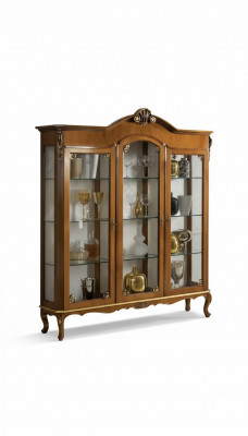 Klassesch Vitrinn Holz Edel Luxus Glas Schaf Holz Regal Vitrinnen