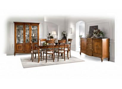Iessdësch 6x Still Iesszëmmer Iessgrupp Holz Sideboard 9tlg. Garnitur