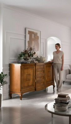 Sideboard mat Schief Holz Kommode Wunnenzëmmer Schaf Massiv Nei