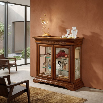 Vitrine Italienesch Luxus Miwwelen Vitrinneschaf Glas Design Schiefcher