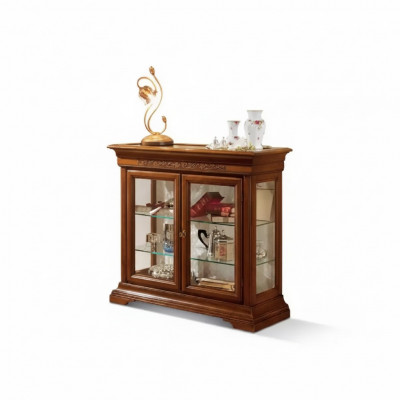 Vitrine Italienesch Luxus Miwwelen Vitrinneschaf Glas Design Schiefcher