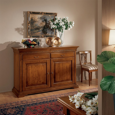 Italienesch Stil Miwwelen Sideboard Braun Luxus Kommode Holz Wunnzëmmer