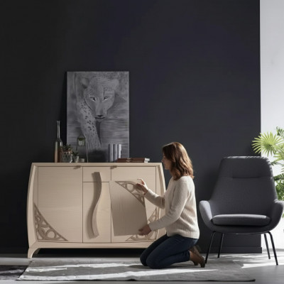 Kommode Sideboard Holz Schaf Beige Miwwelen Kommoden Wunnzëmmer Nei
