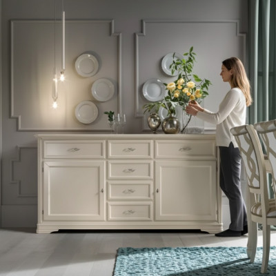 Kommode Holz Schief Schränk Miwwel Luxus Sideboard Schaf Italien