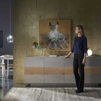 Sideboard Design Kommode Holz Schaf Schief Italienesch Miwwelen Neit