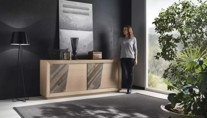 Sideboard Wunnzëmmer Iesszëmmer Holz Luxus Kommoden Miwwelen Braun Nei