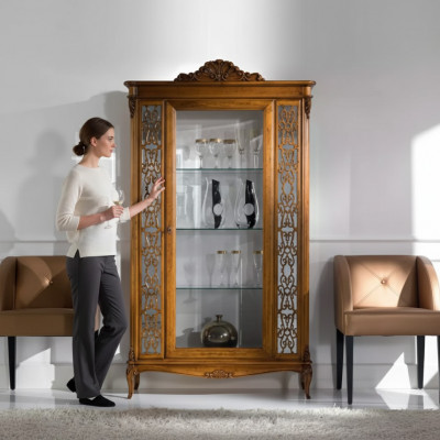Vitrine Italienesch Luxus Miwwelen Vitrinen Anrichte Glas Schaf Design